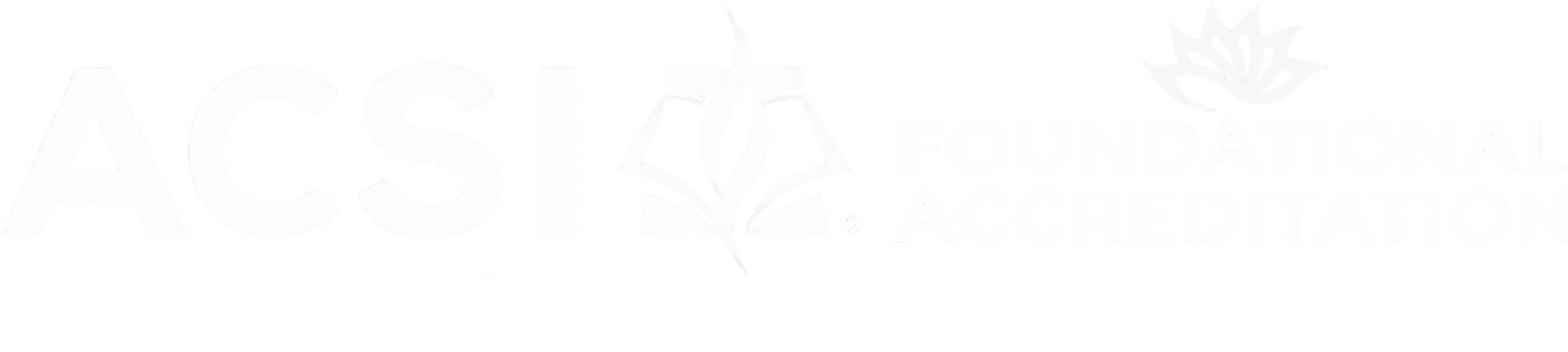 ACSI and Foundational Accreditation logo in blue and green text with leaf emblem