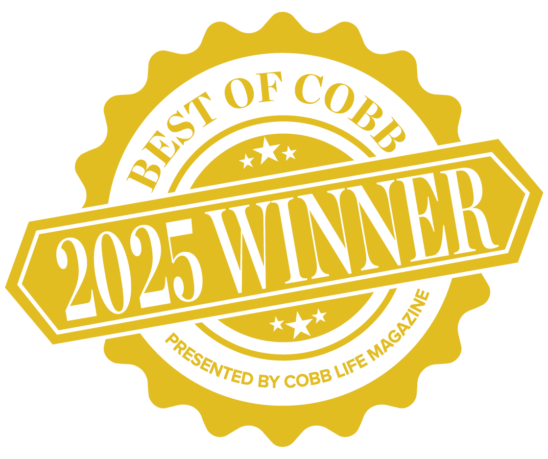 Gold “2025 Winner” badge for Best of Cobb, presented by Cobb Life Magazine.