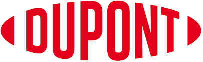 DuPont logo in red with white background