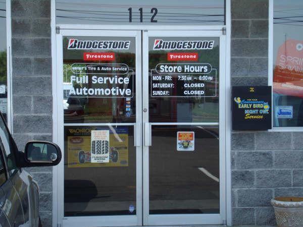 Miller's Tire & Auto Service Entrance