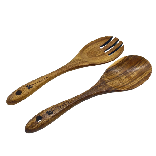 Teak Wood Salad Spoon and Fork Set