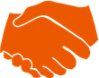 Icon of hands shaking.