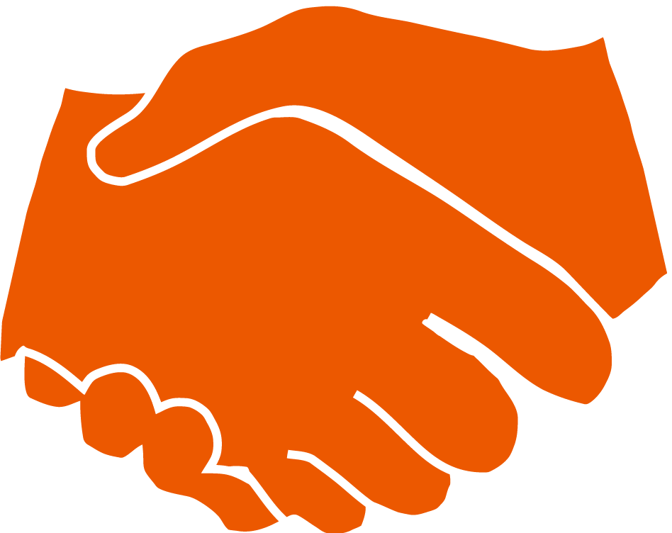 Icon of hands shaking.