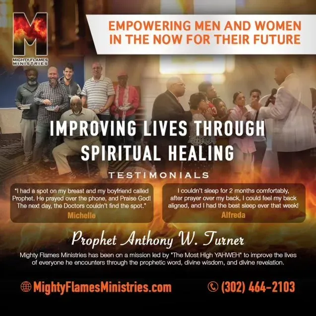 An advertisement for empowering men and women in the now for their future