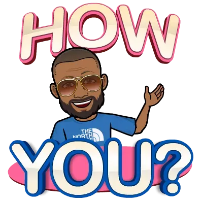 A cartoon man wearing sunglasses and a blue shirt says how you ?