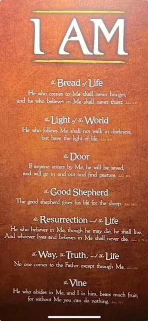 A poster that says i am a bread of life