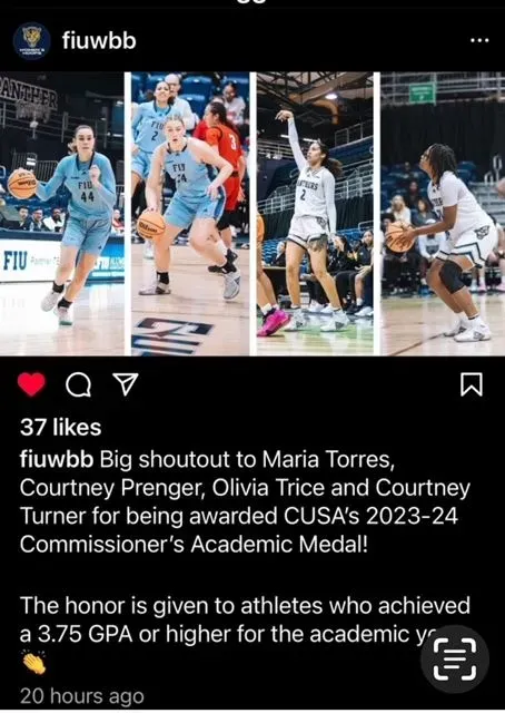 A basketball player is being honored with a 3.75 gpa