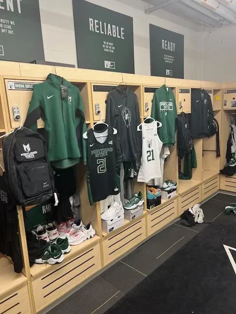 A locker room with a sign that says reliable