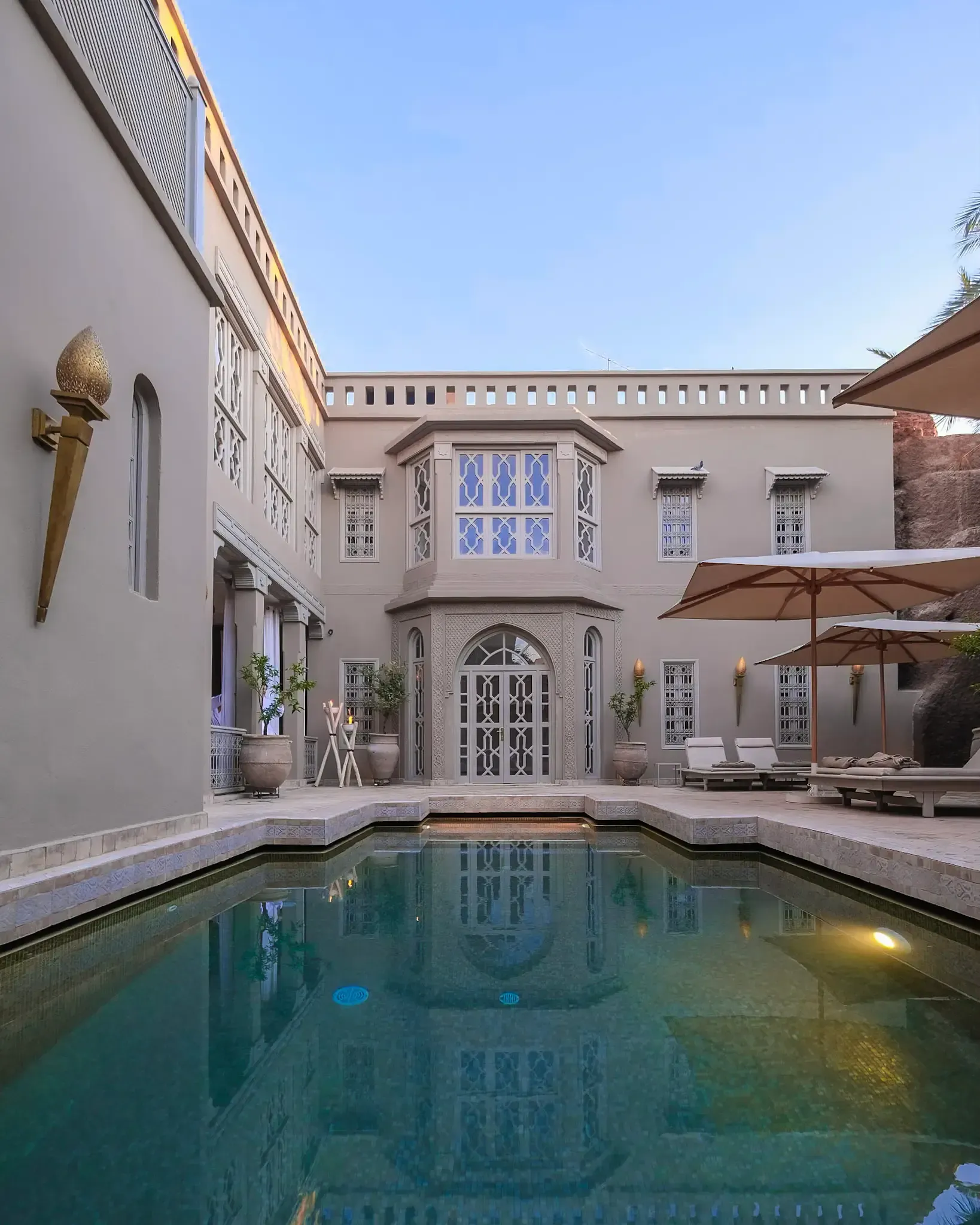 Piscine extérieur de spa Les Bains de Marrakech dans le Medina de Marrakech