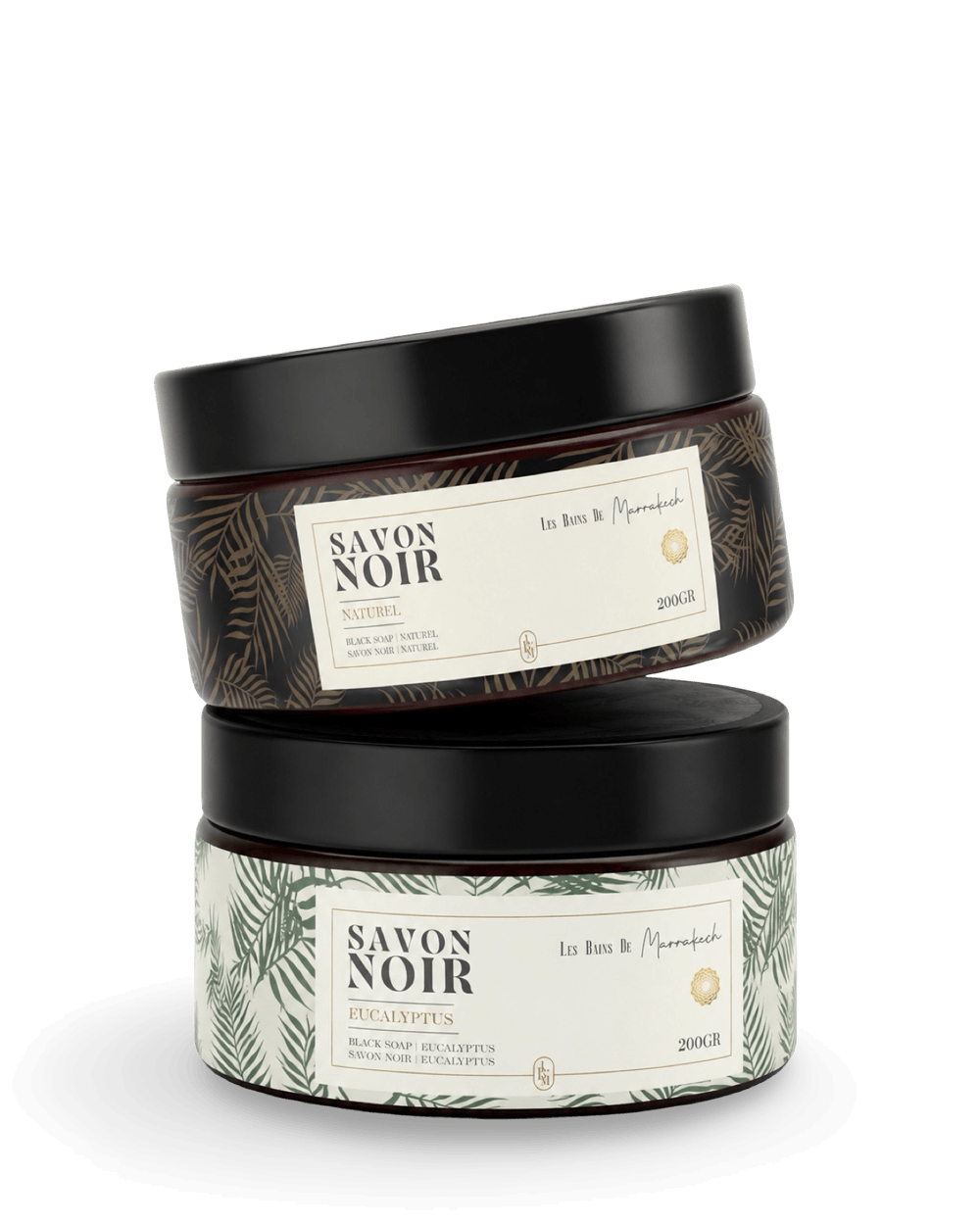 Savons noirs naturel et eucalyptus Les Bains de Marrakech pour rituel hammam