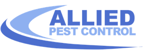 Allied Pest Control logo in blue with stylized swoosh