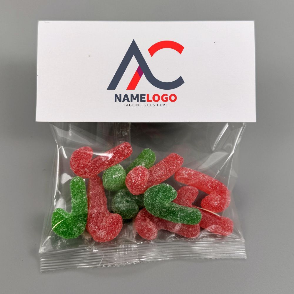 HEADER SWEETS BAG - FIZZY CANDY CANES - 40G