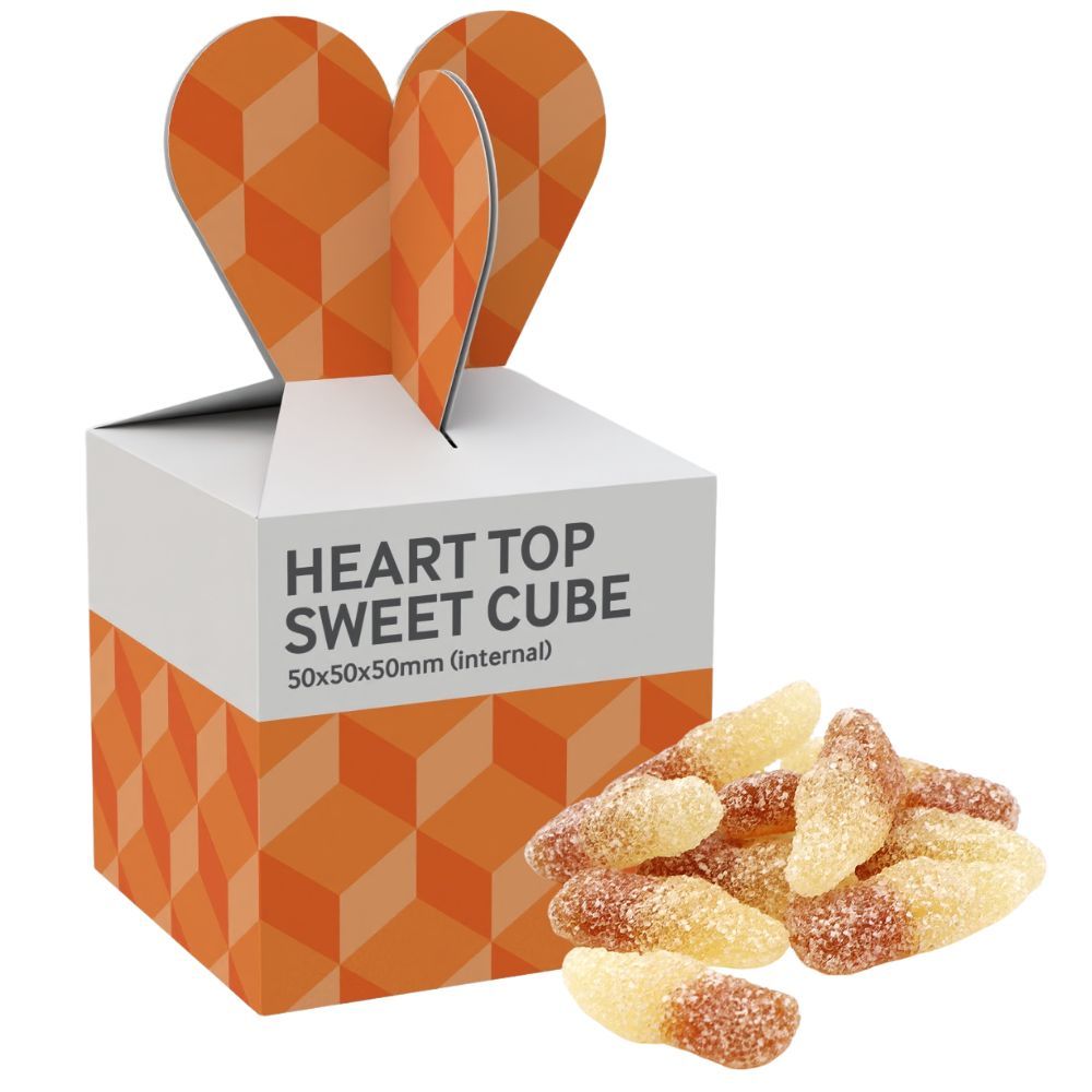 HEART TOP SWEETS CUBE - FIZZY COLA BOTTLES - 40G