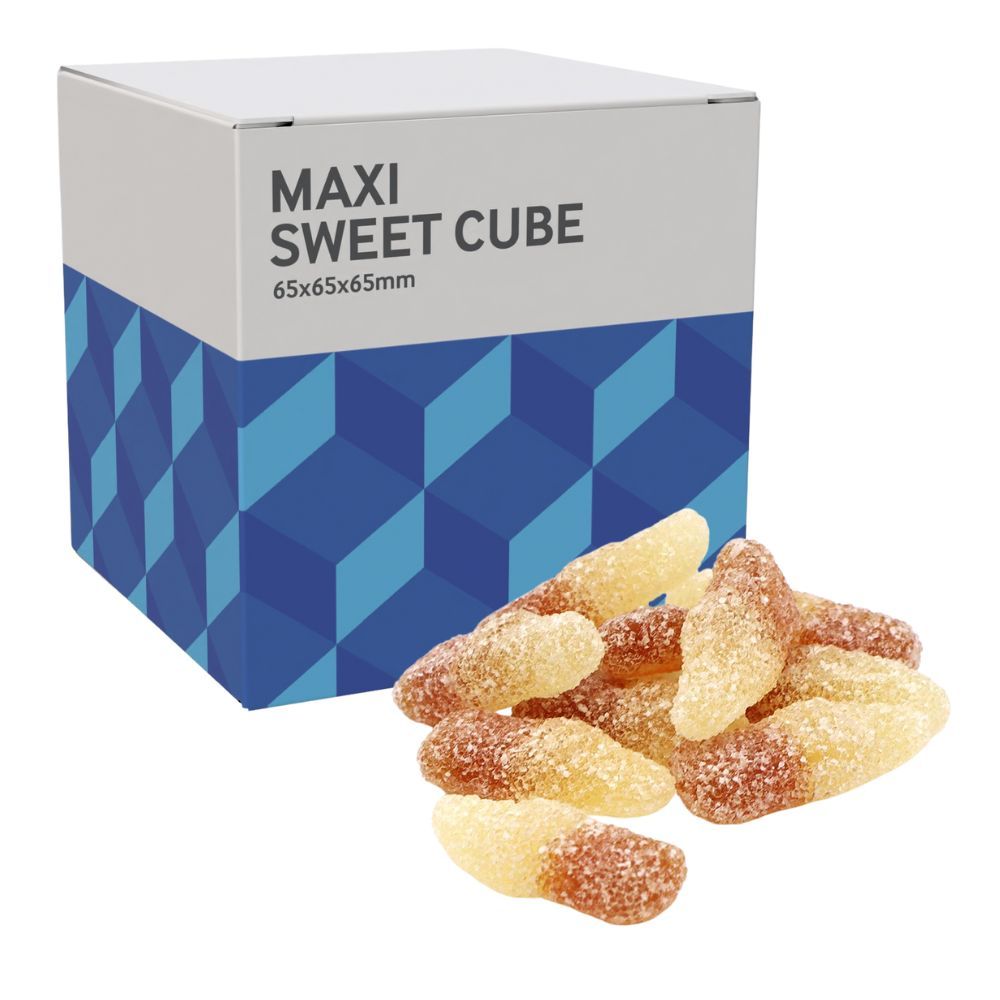 MAXI SWEETS CUBE - FIZZY COLA BOTTLES - 60G
