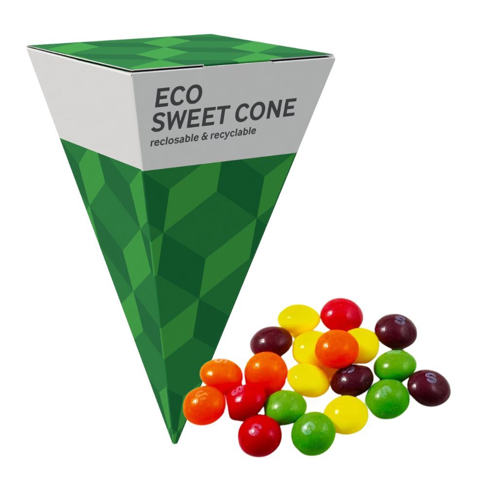 MAXI ECO SWEETS CONE PYRAMID - SKITTLES - 60G