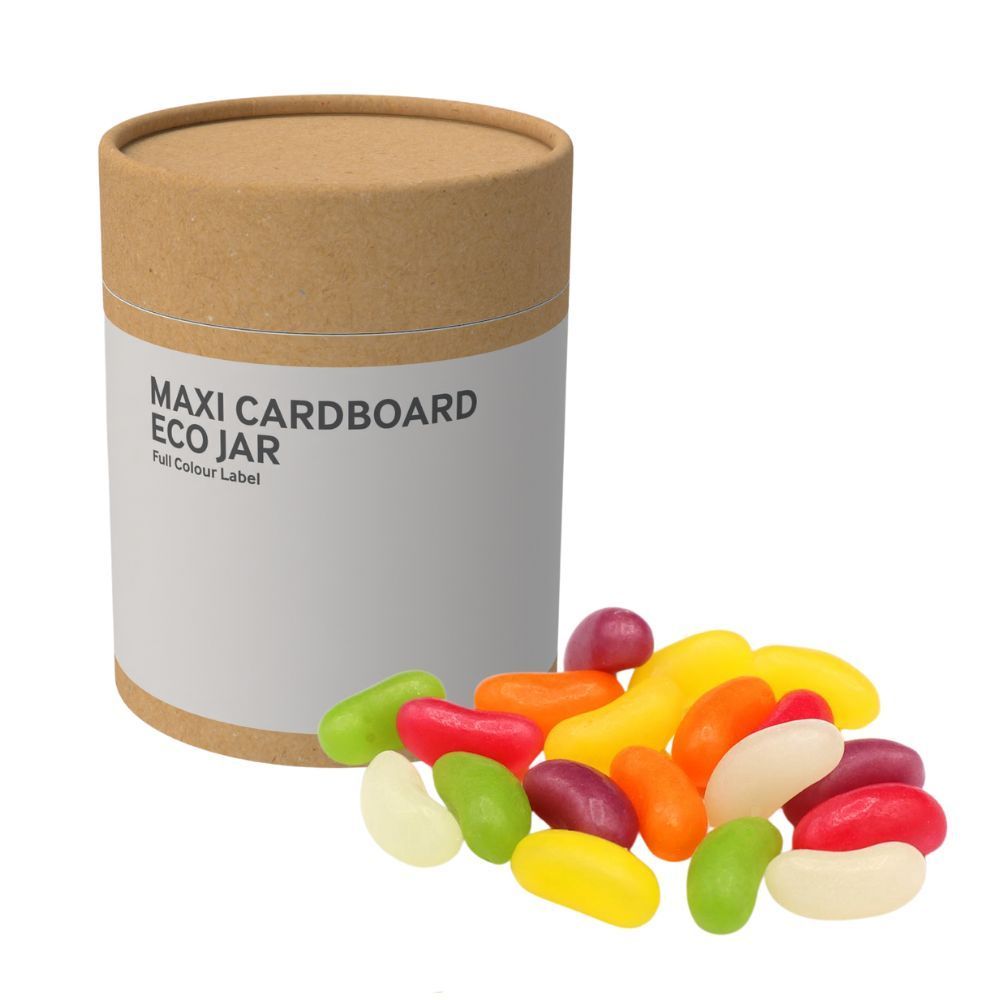 MAXI ECO SWEETS JAR - CARDBOARD TUBE -JELLY BEANS - 60G