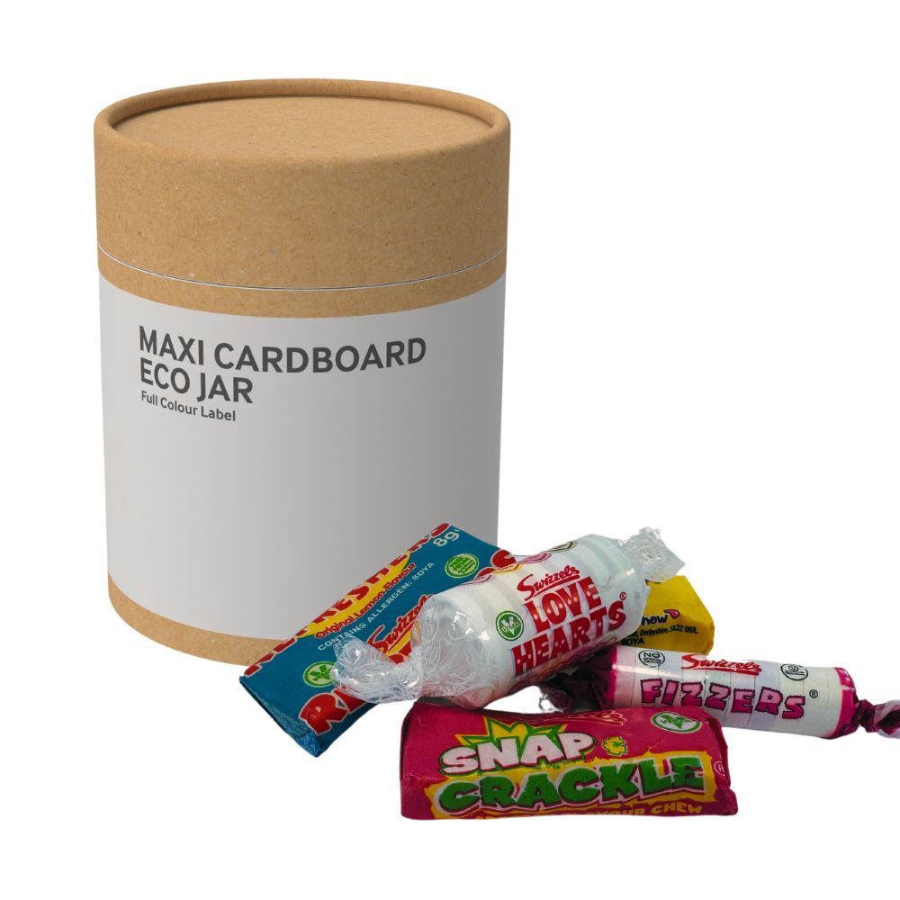 MAXI ECO SWEETS JAR - CARDBOARD TUBE - SWIZZELS MINI MIX - 60G