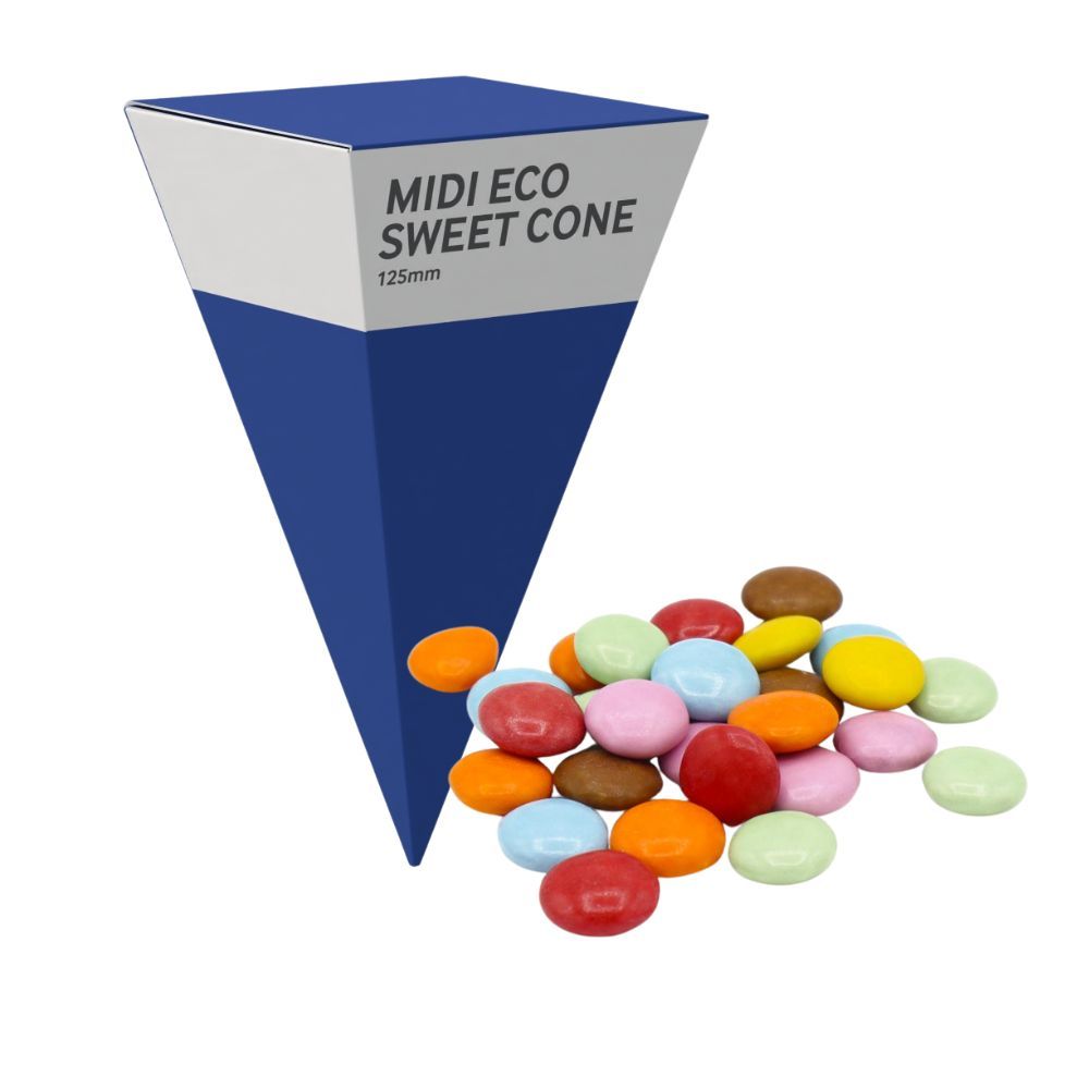 MIDI ECO SWEETS CONE PYRAMID - CHOCOLATE BEANS - 40G