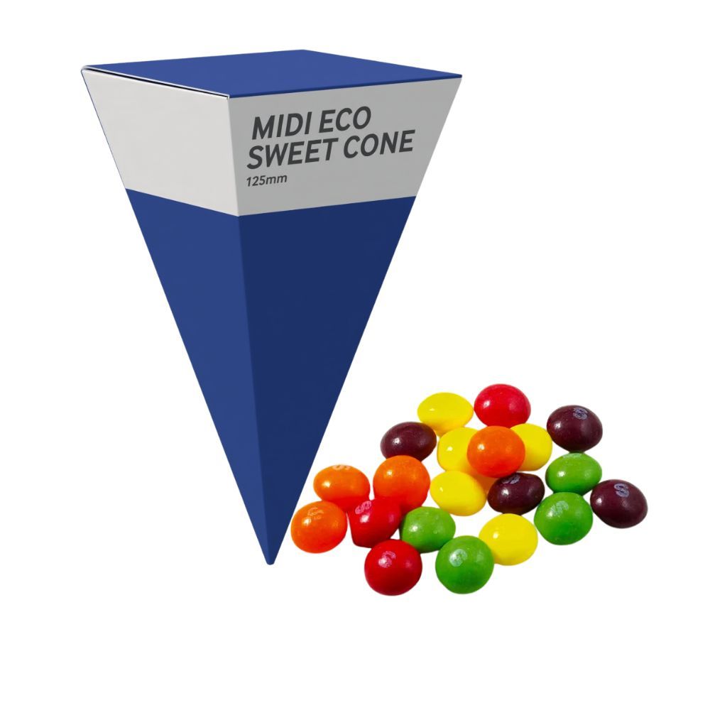 MIDI ECO SWEETS CONE PYRAMID - SKITTLES - 40G