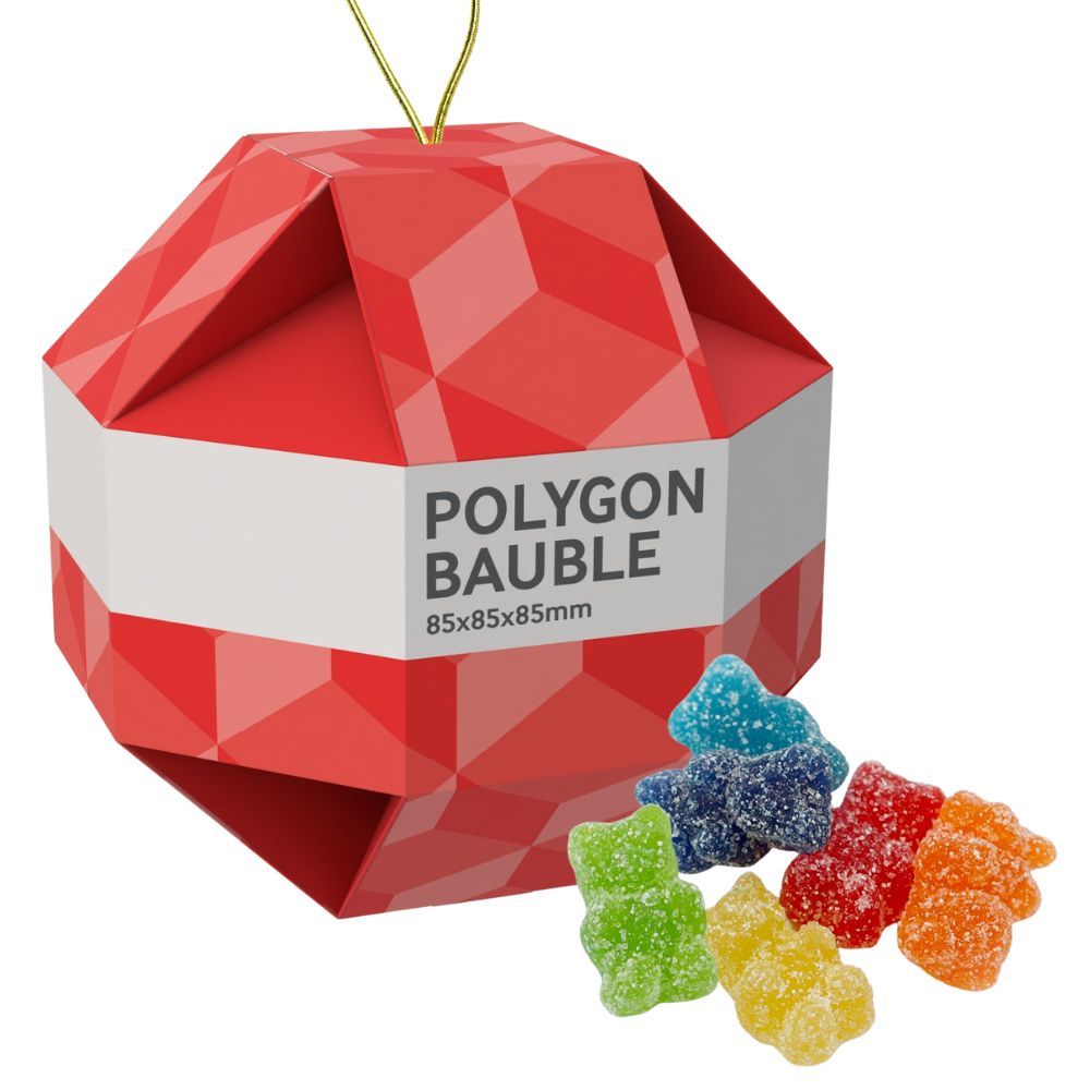 LARGE CHRISTMAS SWEETS BAUBLE - VEGAN FIZZY BEARS - 60G