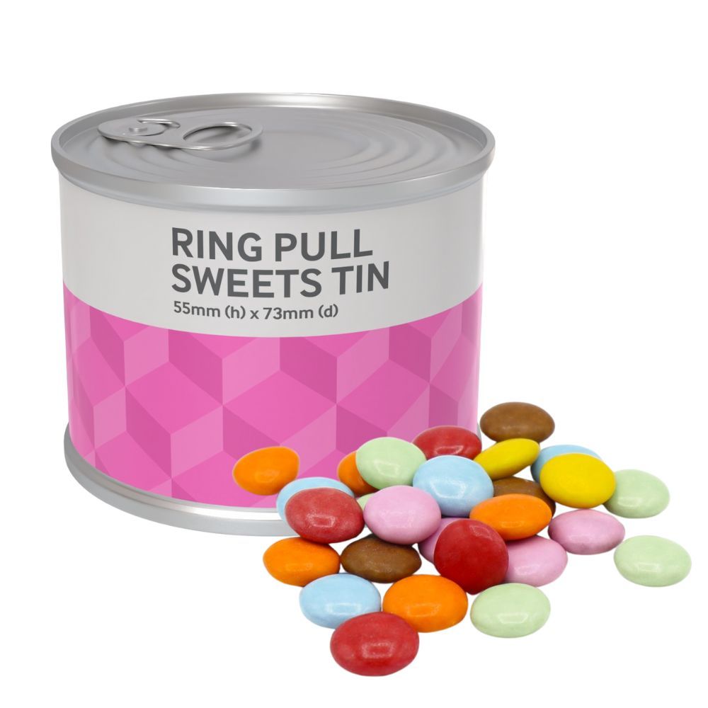 RING PULL SWEETS TIN - CHOCOLATE BEANS - 50G
