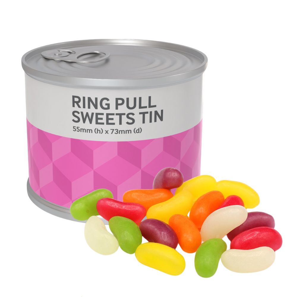 RING PULL SWEETS TIN - JELLY BEANS - 50G