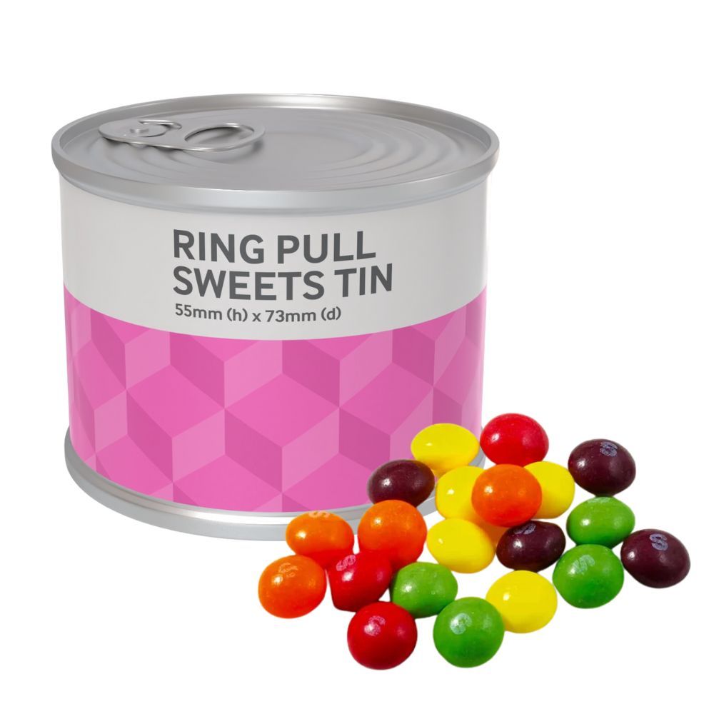 RING PULL SWEETS TIN - SKITTLES - 50G