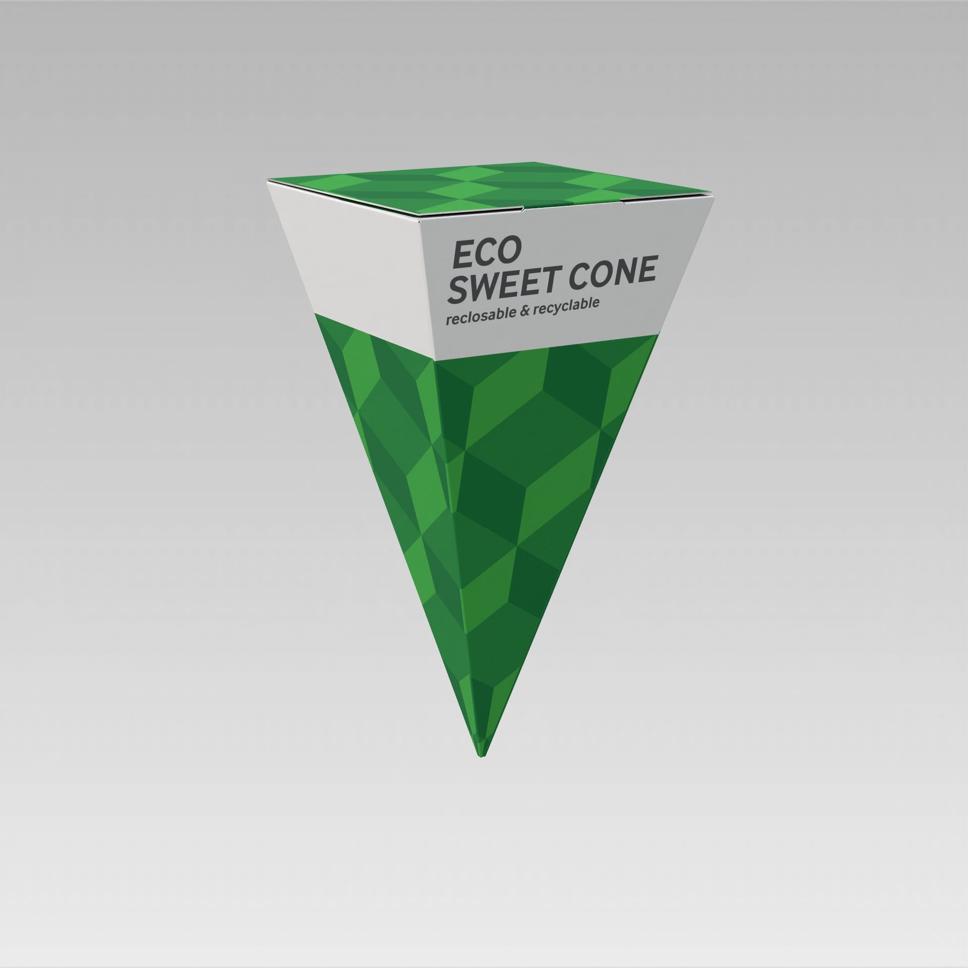 MAXI ECO SWEETS CONE PYRAMID - CHOCOLATE BEANS - 60G