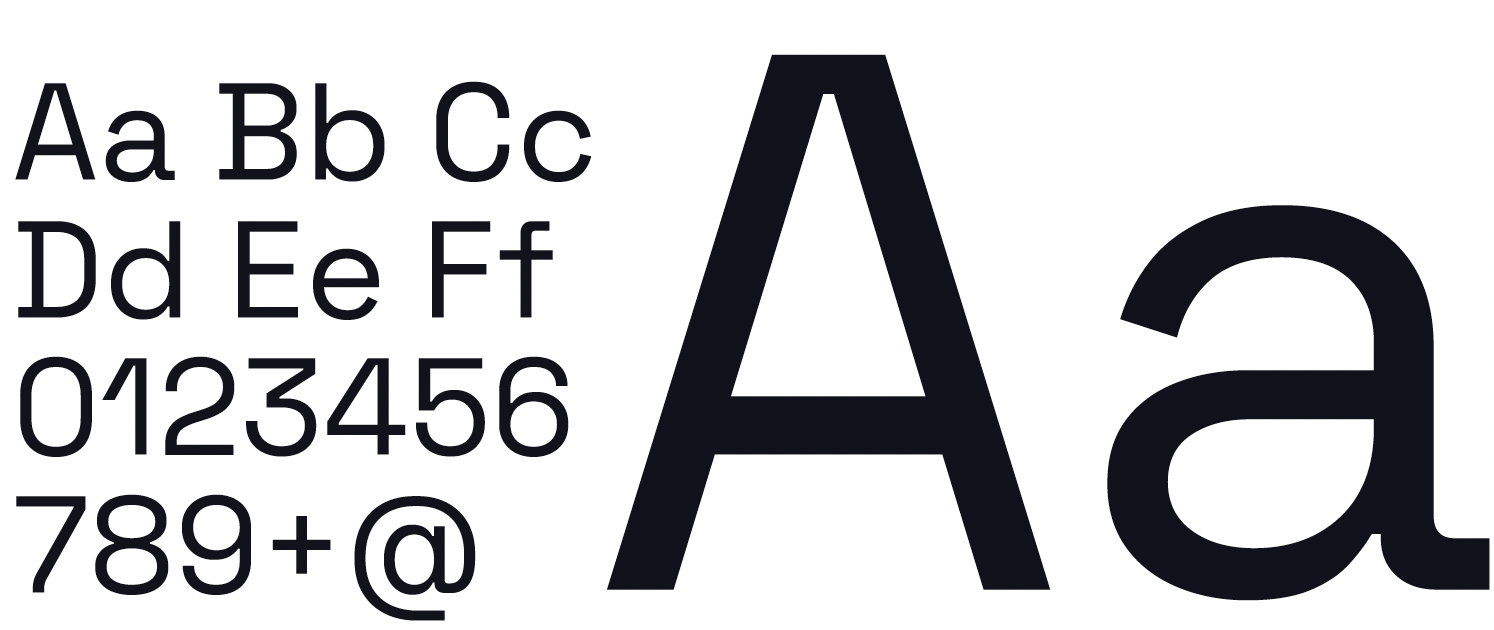 Schriftbeispiel „KLICK CUT CODE: Groß- und Kleinbuchstaben, Zahlen und Symbole in zwei Stilen.