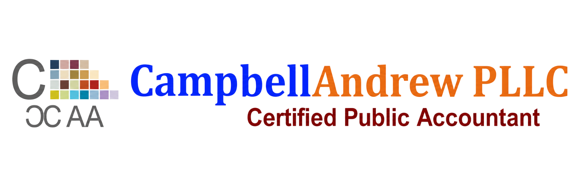 CampbellAndrew PLLC logo with blue and orange text and Certified Public Accountant tagline