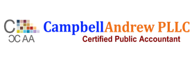 CampbellAndrew PLLC logo with blue and orange text and Certified Public Accountant tagline