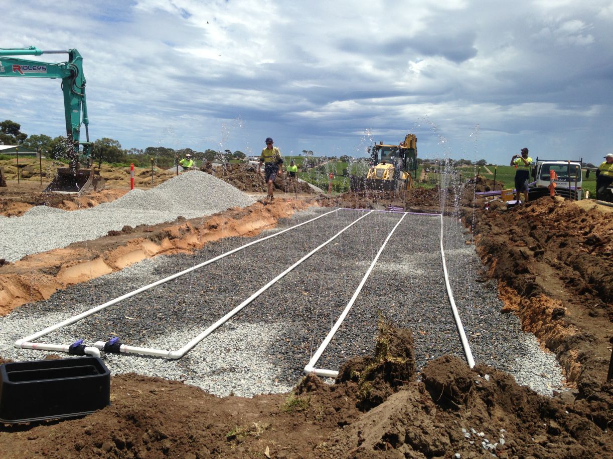 A construction site with a kobelco excavator in the background | Murray Bridge, SA | Ridleys, SA 