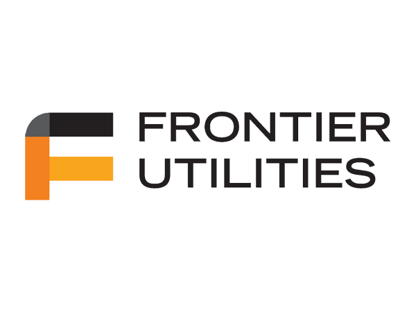 Logo for Frontier Utilities. A stylized 