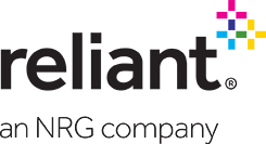 Logo for Reliant, an NRG company, with the word 