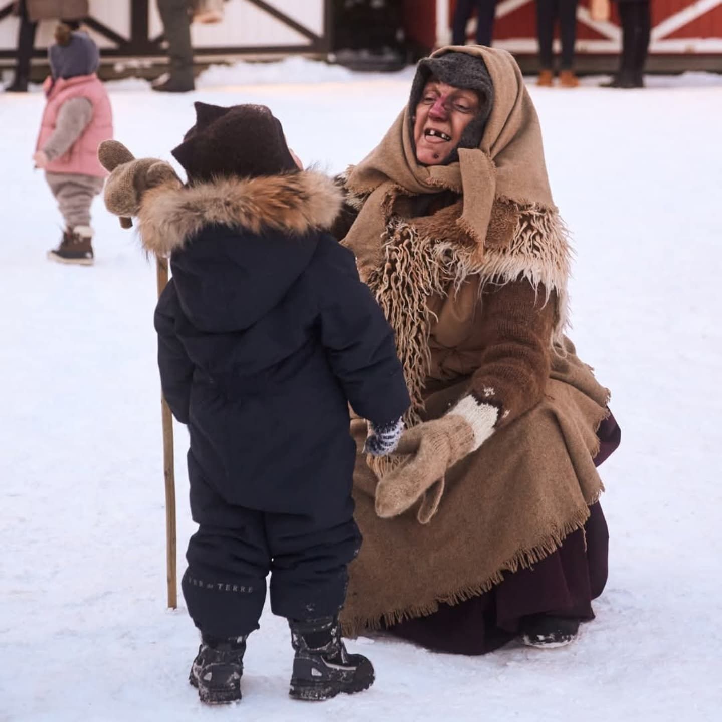 Person dressed as Grýla, Iceland's legendary Christmas troll from Icelandic folklore