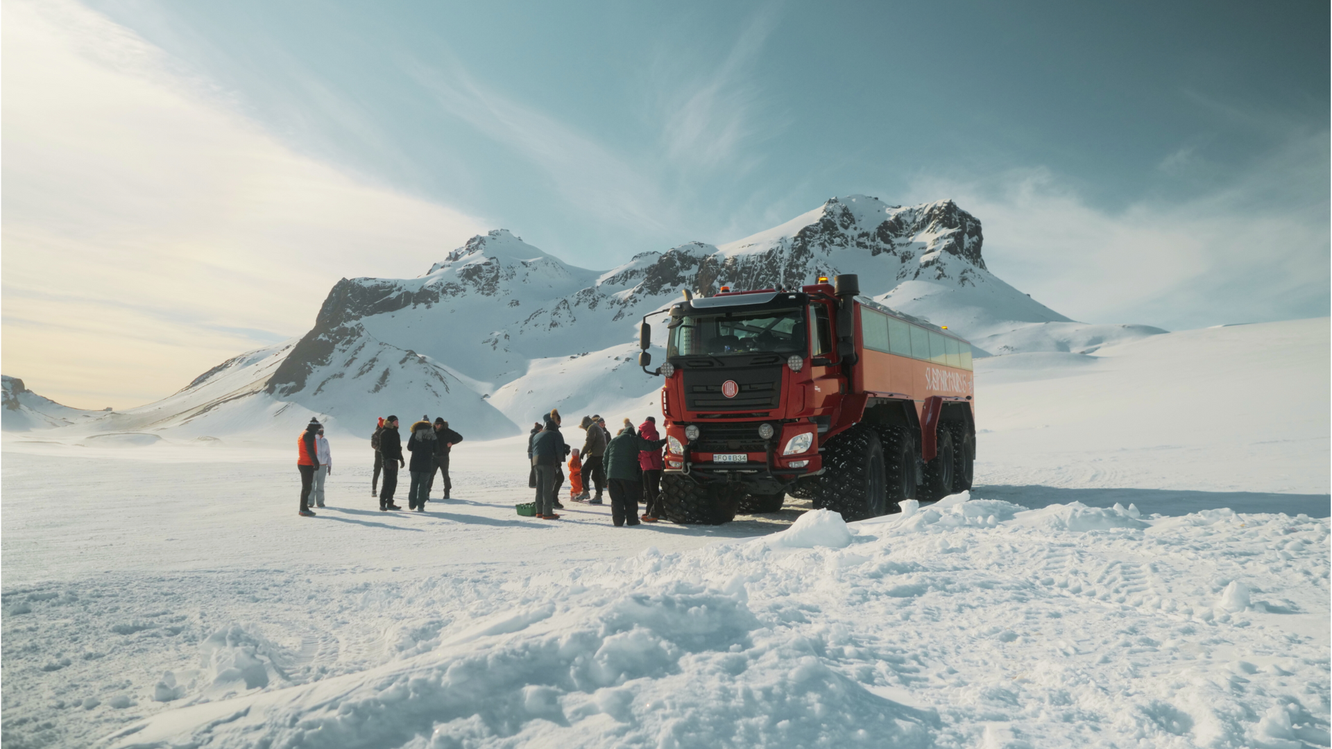 Sleipnir Glacier truck on Langjökull glacier in Iceland