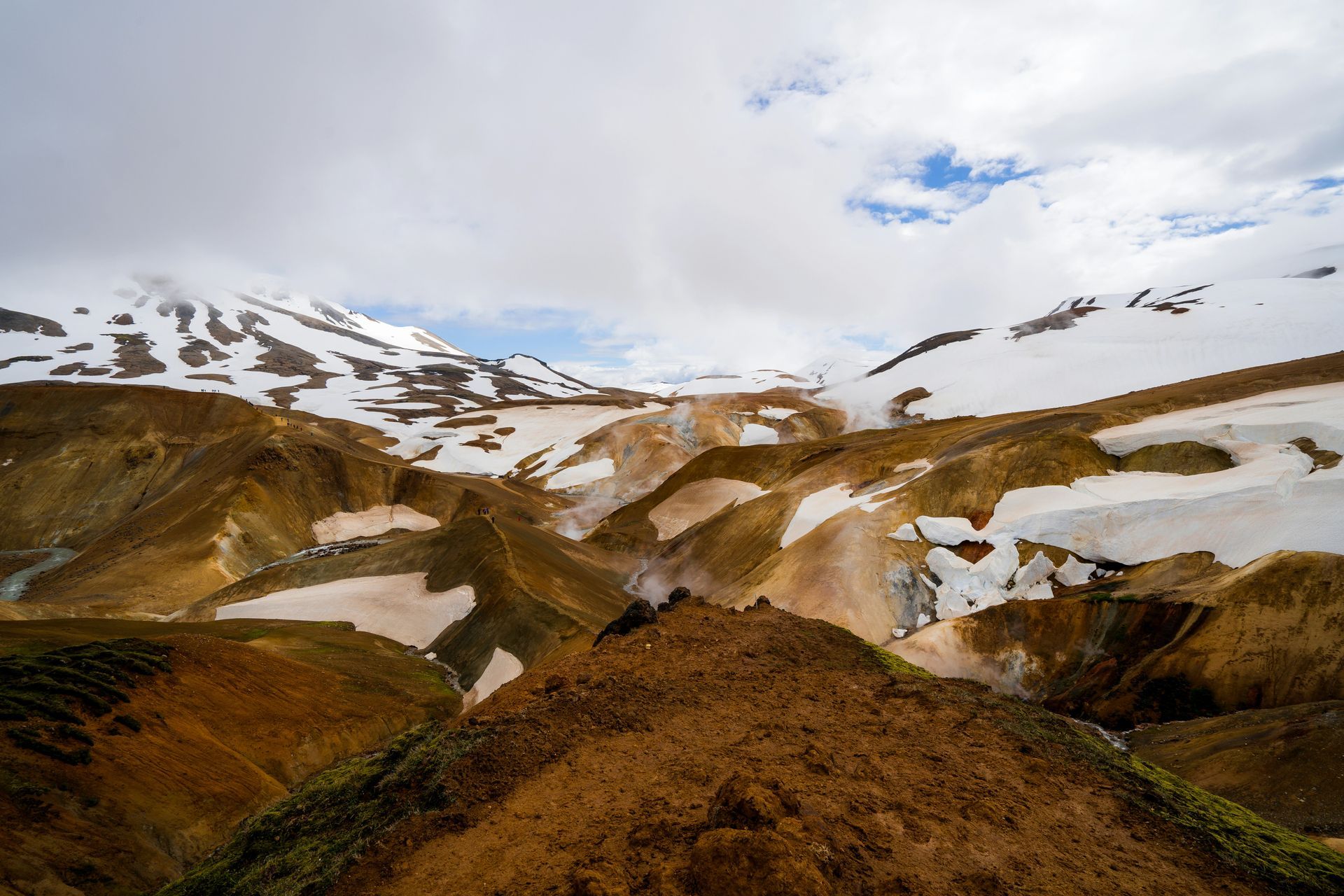The colourful rhyolite mountains of Kerlingarfjöll mountains in the icelandic central highlands