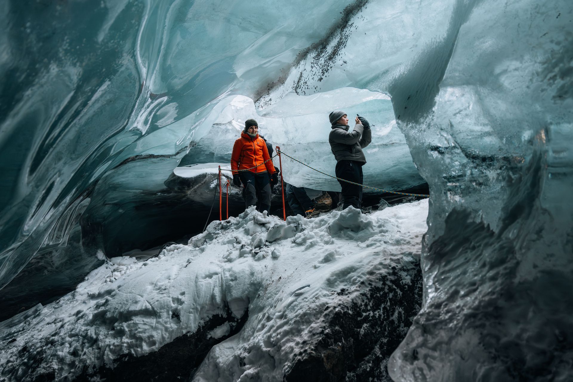 Inside the spectacular blue Neptune´s Ice cave, a visit in winter 2025 to 2026!
