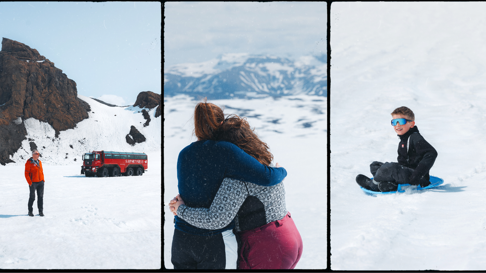 Guests on Langjökull glacier during the Sleipnir tour