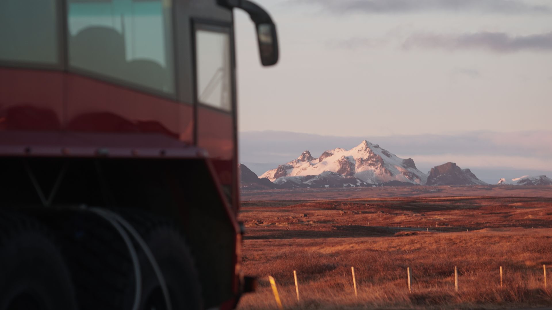 Sleipnir Monster truck on the way into the Highlands of Iceland