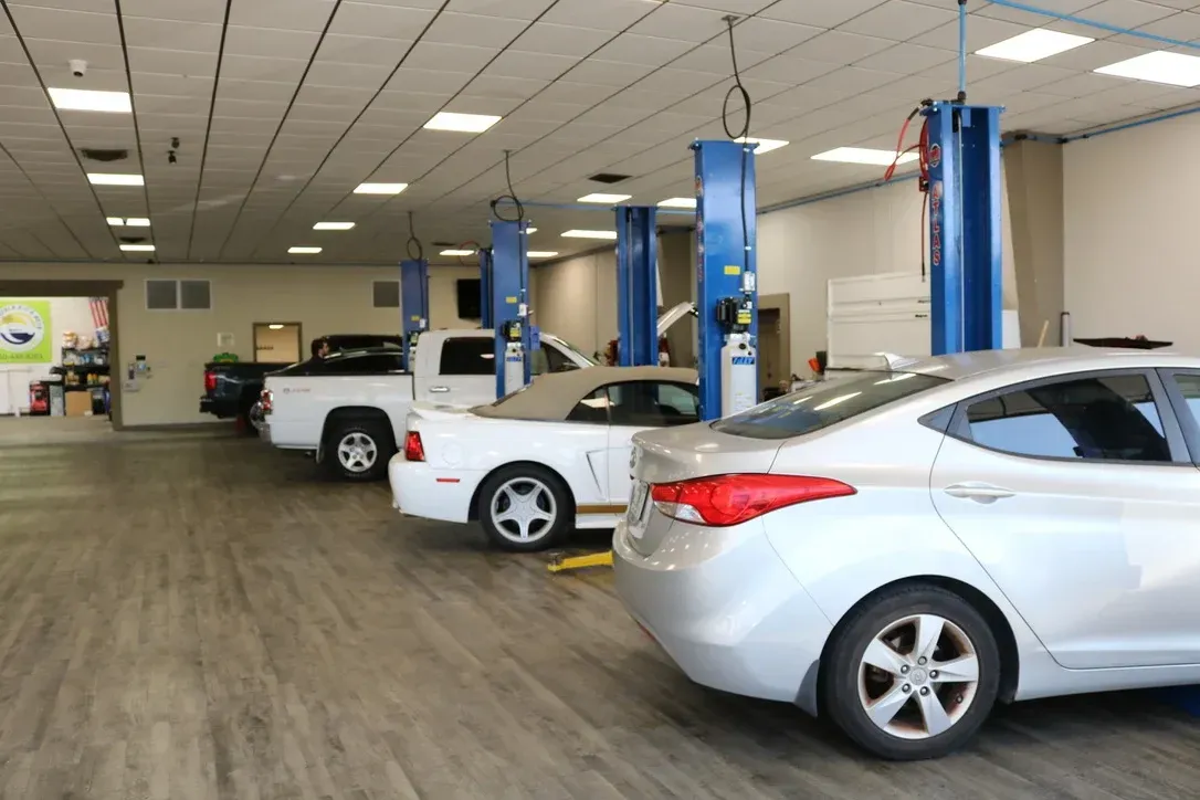 Vehicles Parked Inside of Shop | Best Mechanic in Pensacola, FL - Pensacola AC & Auto Service Center