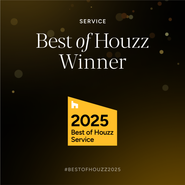 A poster that says best of houzz winner in 2025