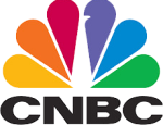 The cnbc logo is a colorful bird with a rainbow of colors.