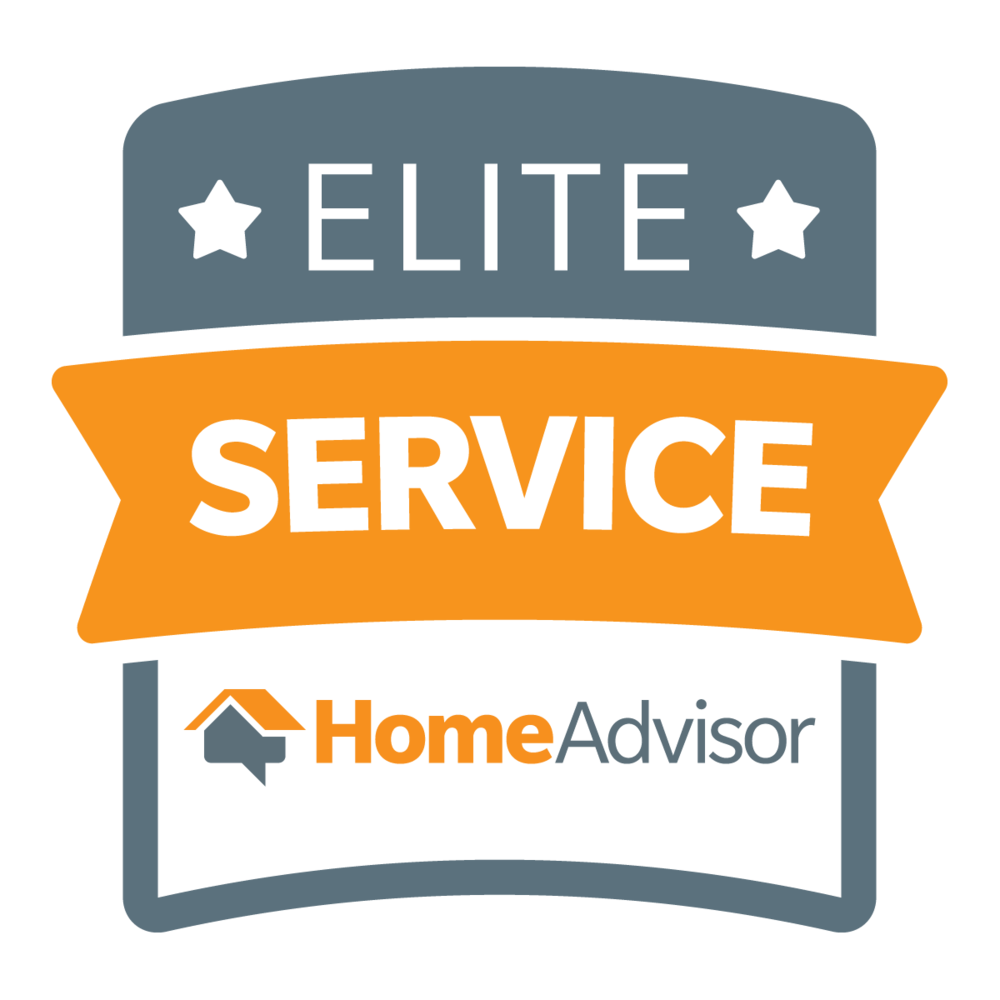 An elite service home advisor logo on a white background.
