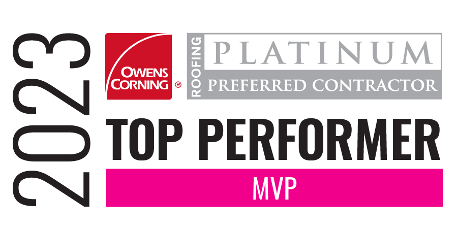 The logo for owens corning roofing is a platinum preferred contractor.