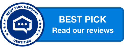 A blue button that says best pick read our reviews