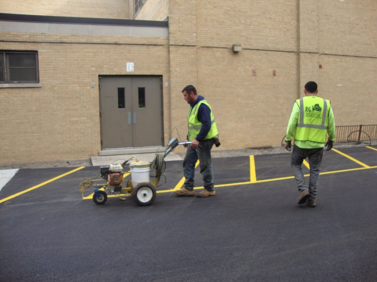 Striping In Progress | Elgin, IL | RG Asphalt & Concrete LLC