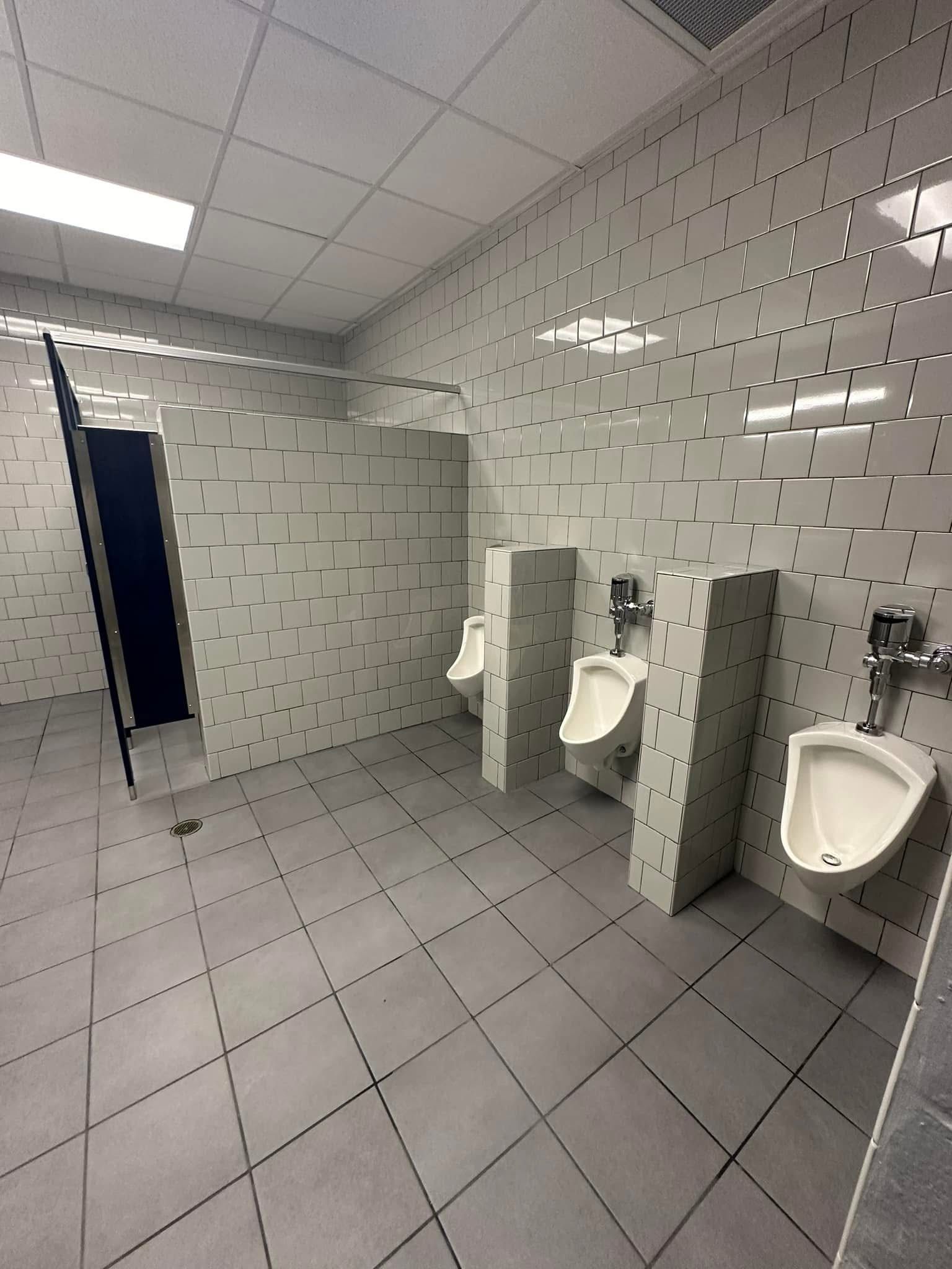 Port Gibson High School restroom finishes