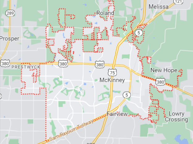 Map of McKinney