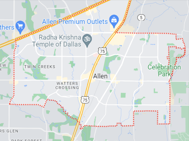 Map of Allen